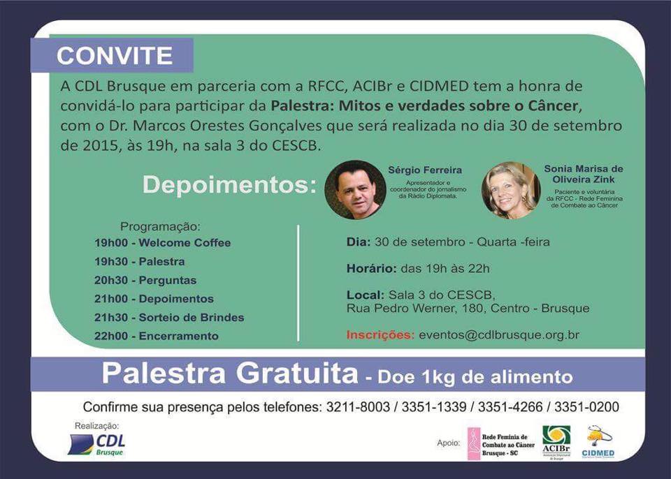 Mitos  e verdades sobre o Câncer